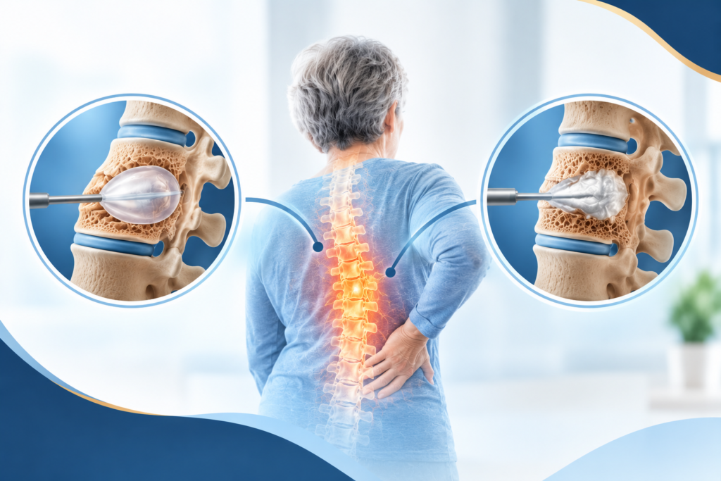 Kyphoplasty vs Vertebroplasty